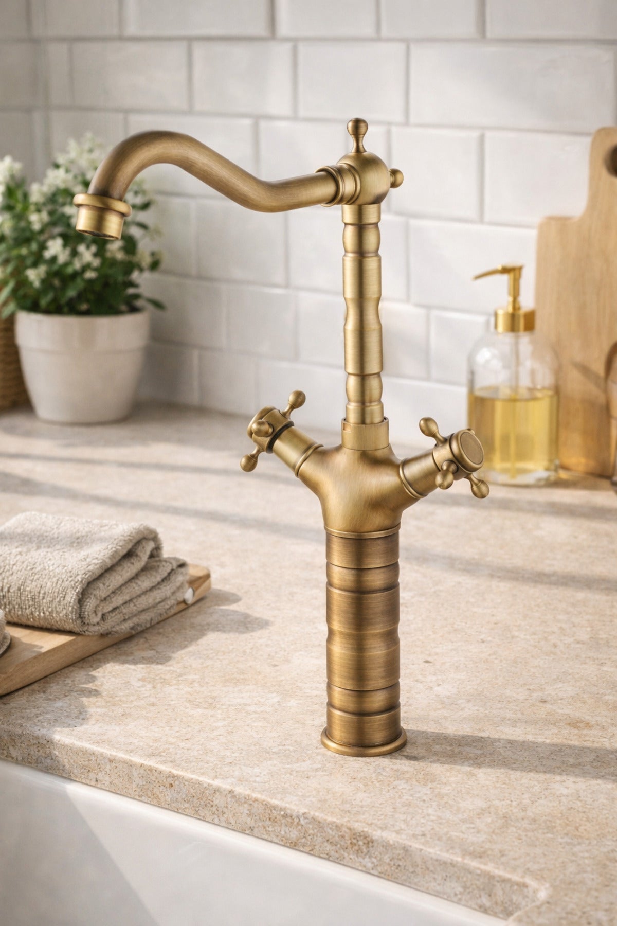 Fleko Hisar V2 Antik Tall Lavabo Bataryası