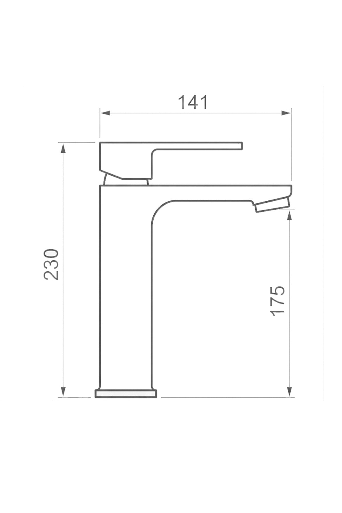 Fleko Stell İnox Tall Lavabo Bataryası
