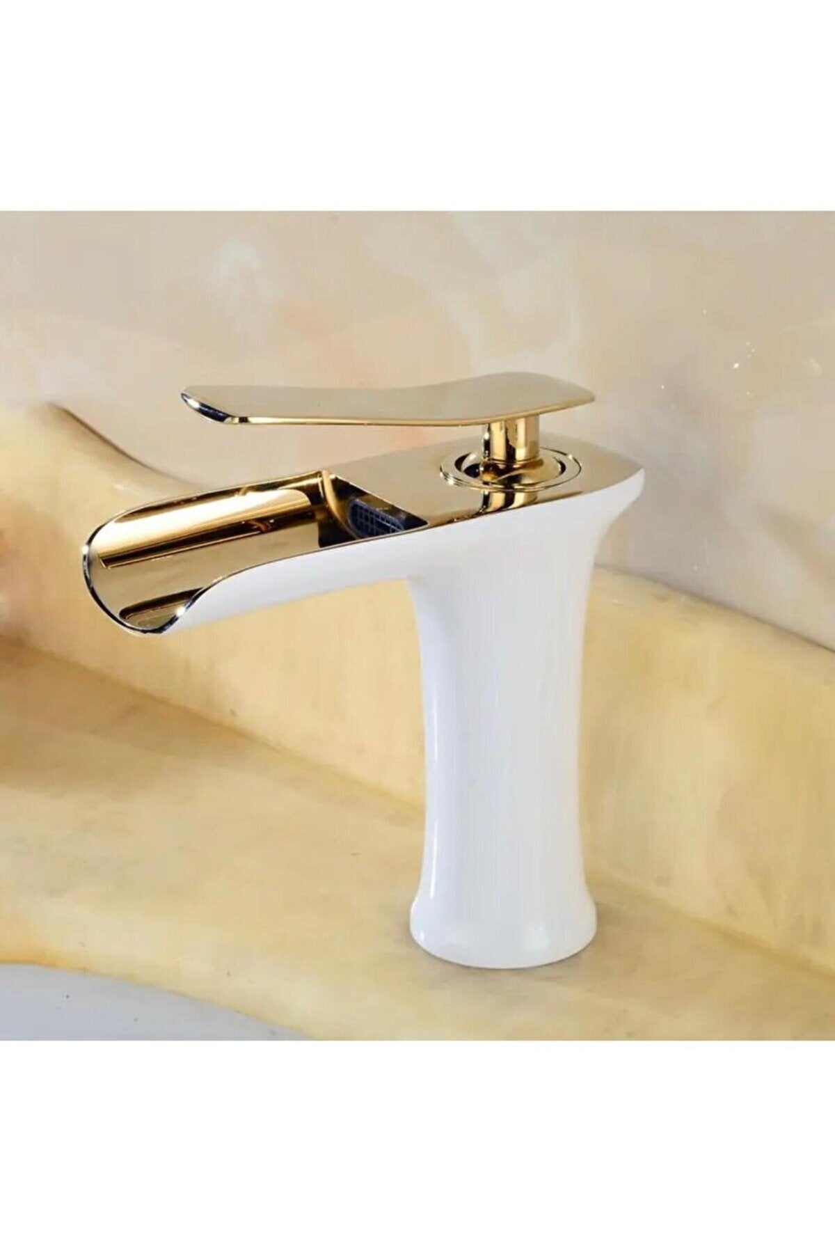 Fleko Victoria White Gold Lavabo Bataryası