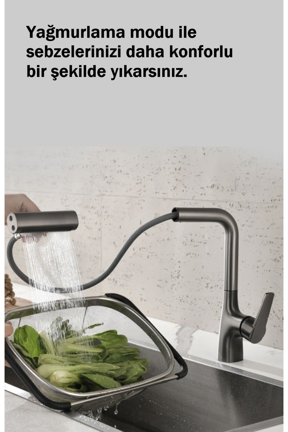 Fleko Lora Plus Antrasit Spiralli Mutfak Bataryası