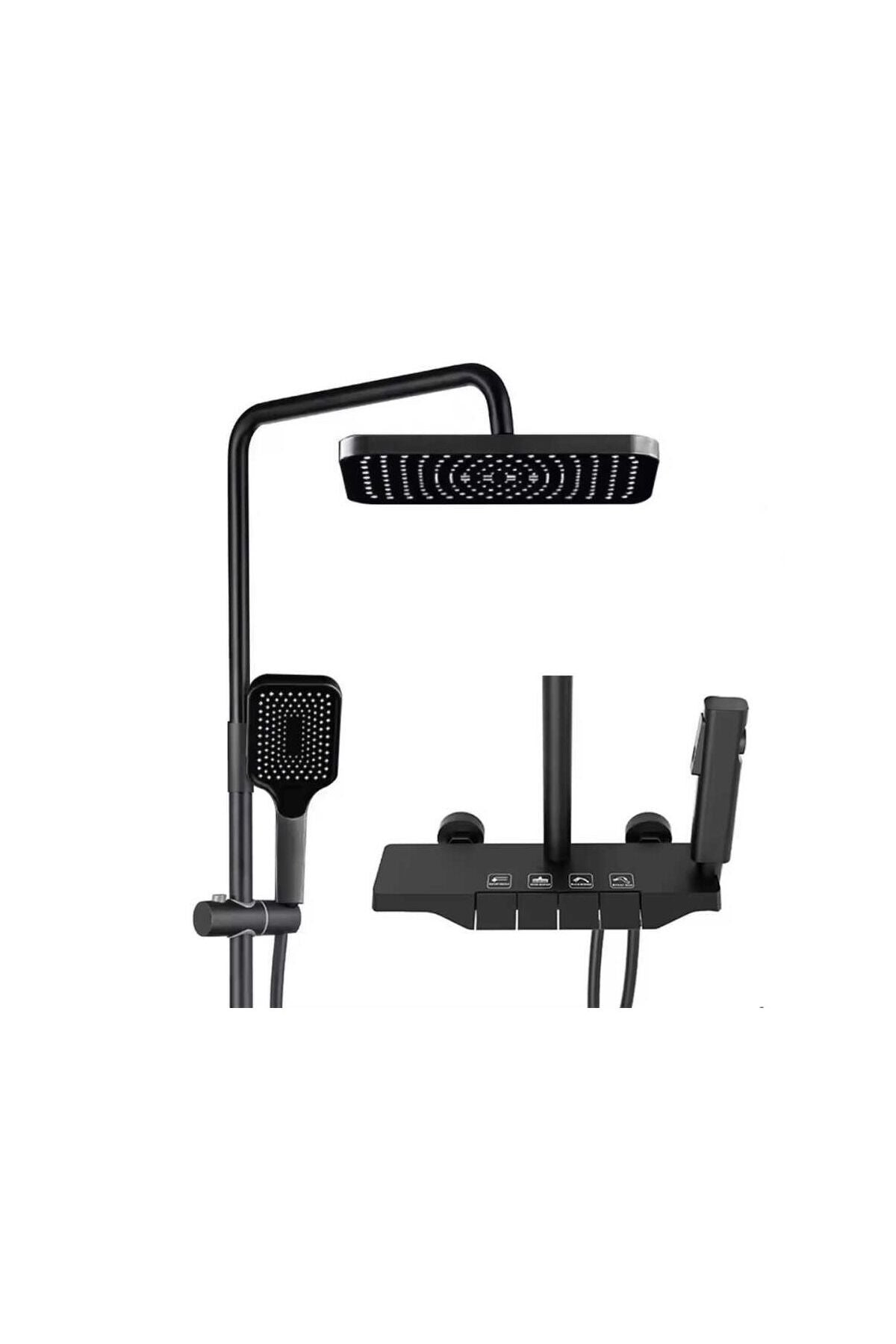 Fleko Piano C Plus Black Siyah Duş Seti