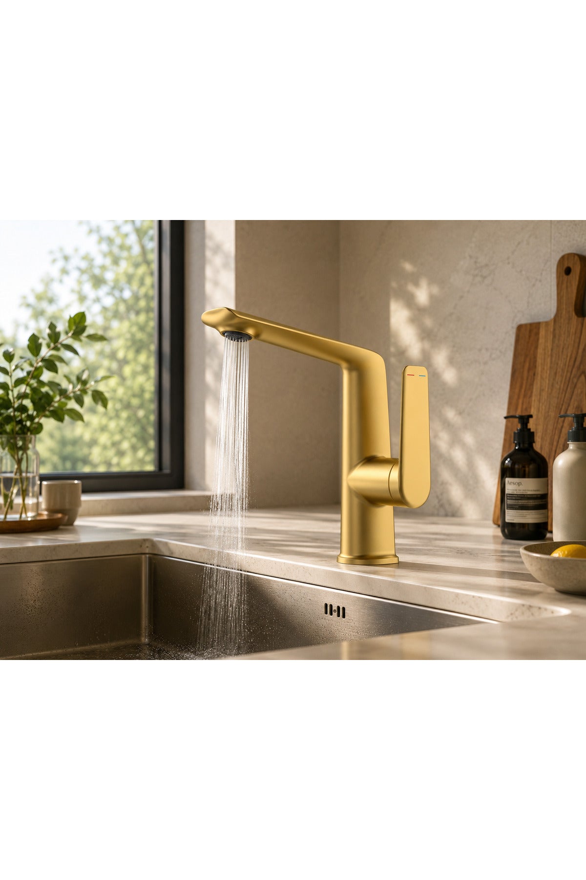 Fleko Gloria Gold Lavabo Bataryası