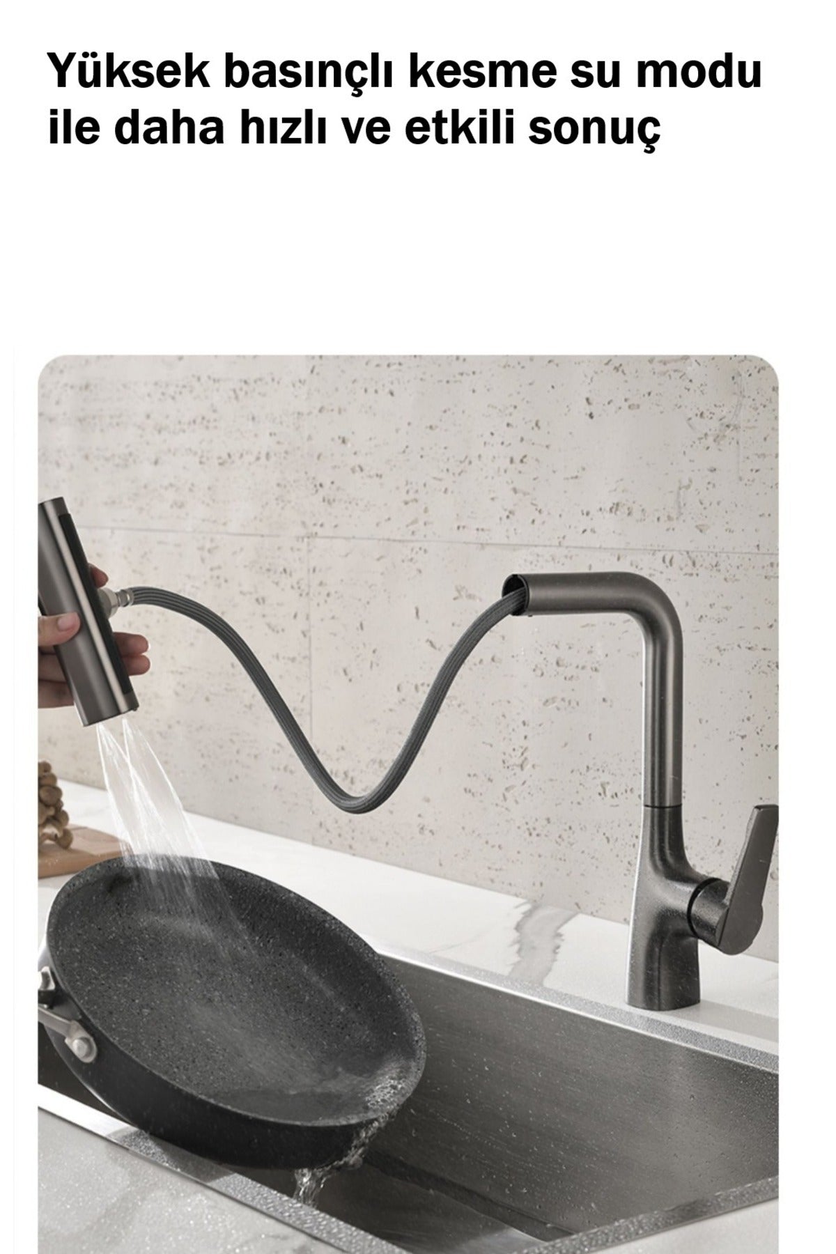 Fleko Lora Plus Antrasit Spiralli Mutfak Bataryası