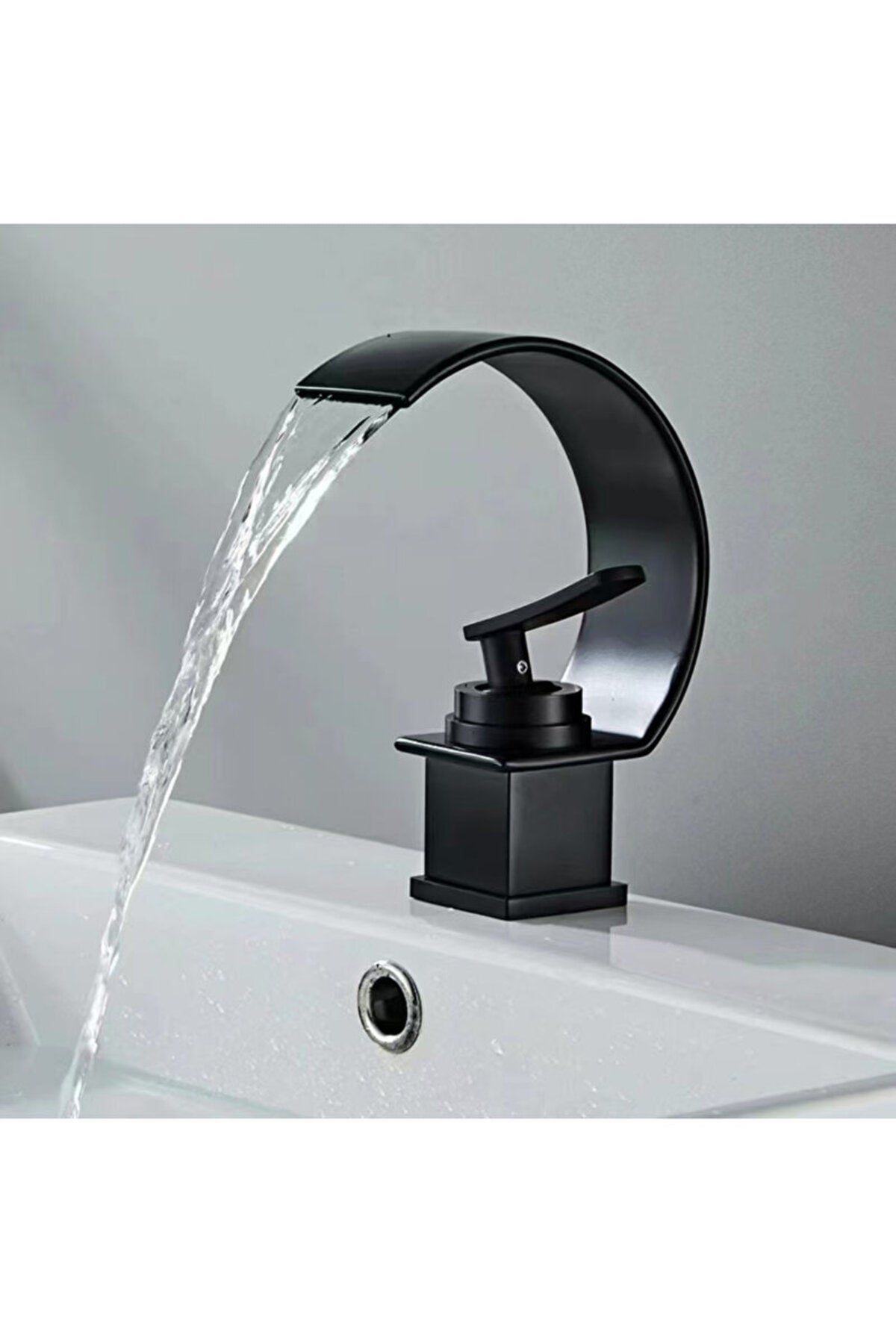 Fleko Wide Black Siyah Lavabo Bataryası