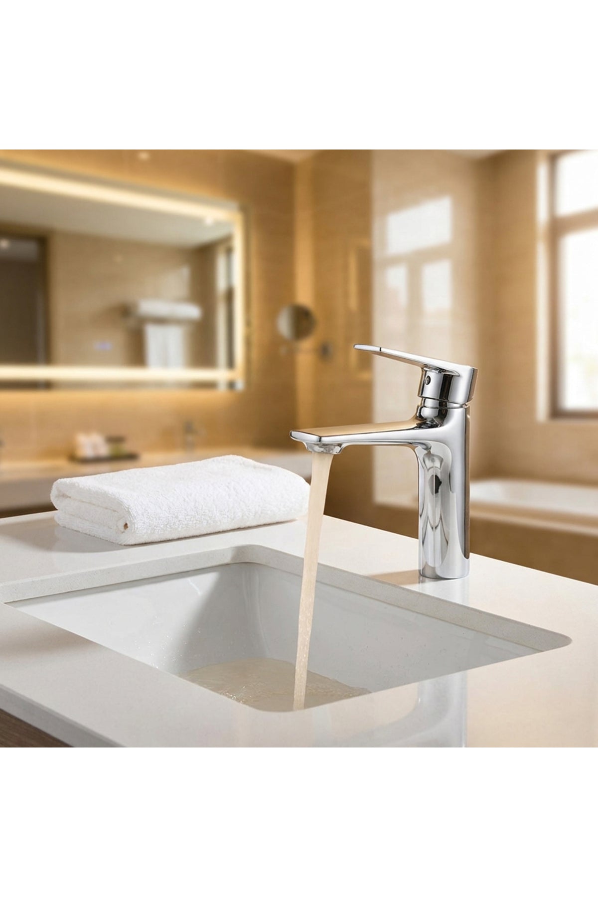 Fleko Alfa Krom Lavabo Bataryası
