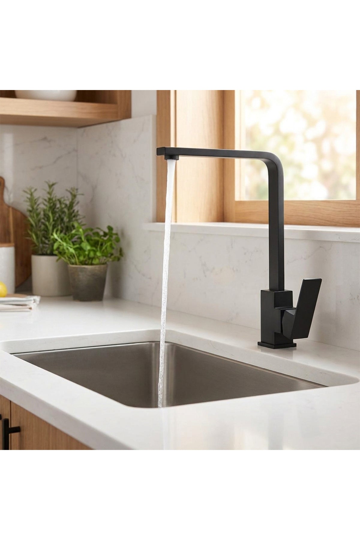 Fleko Stell Black Siyah Mutfak Bataryası