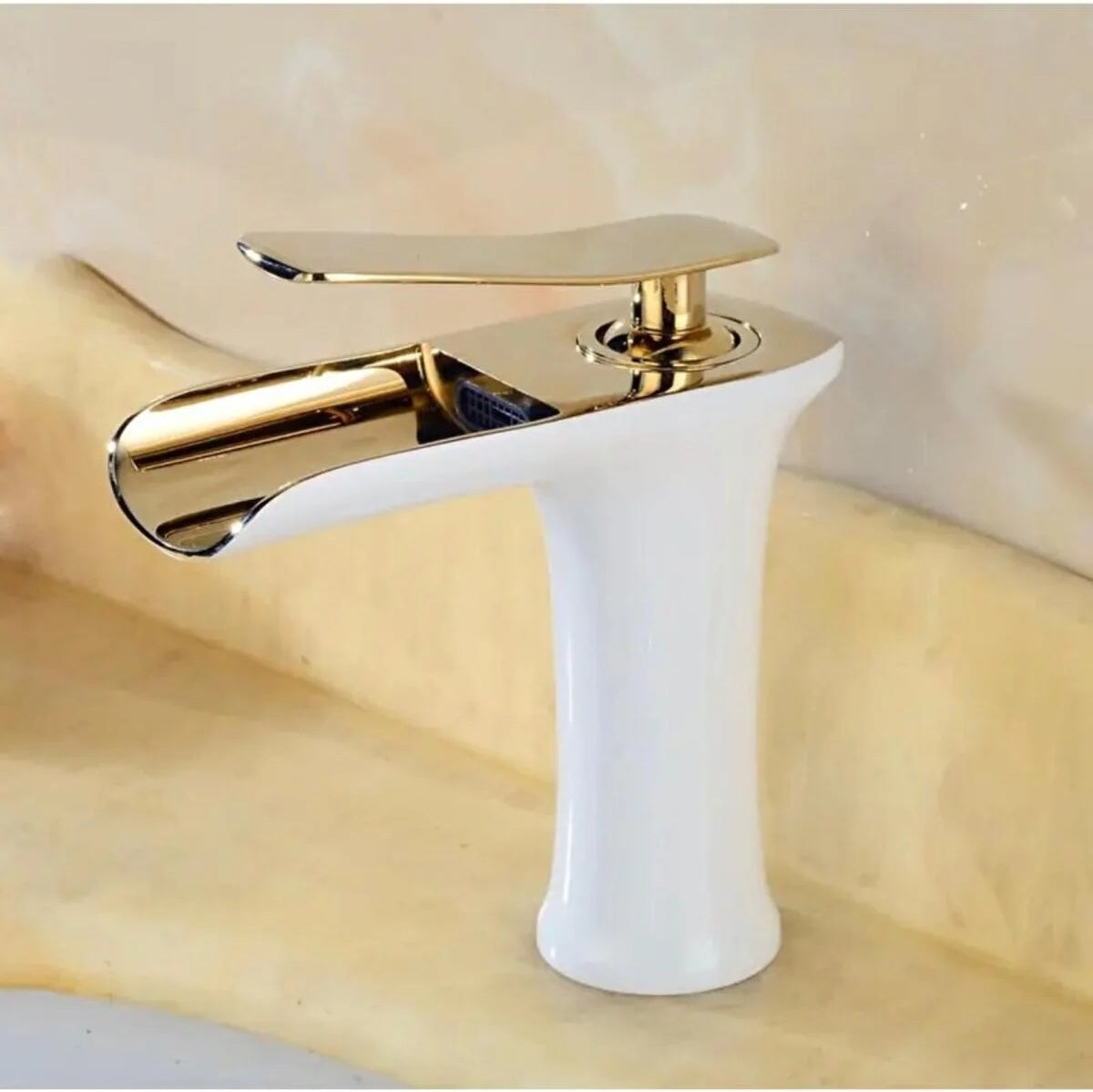 Fleko Victoria White Gold Lavabo Bataryası